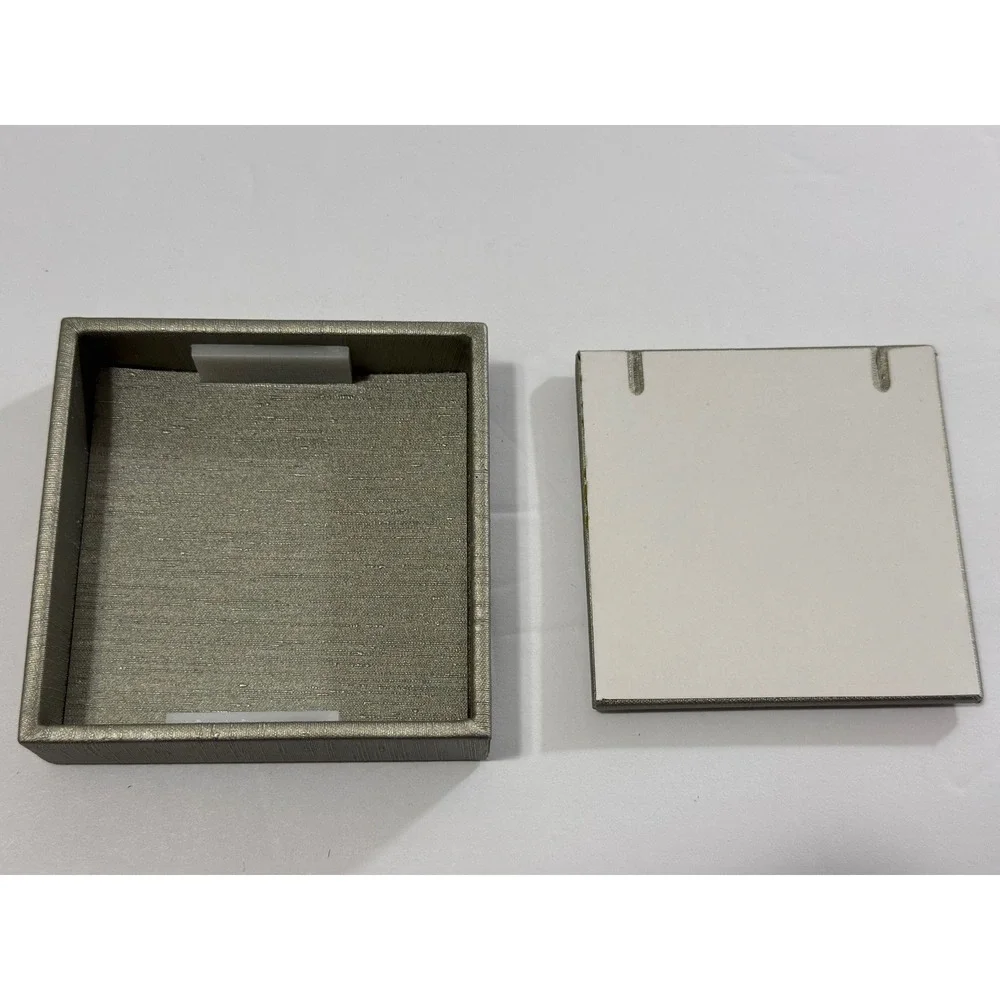 Square Pendant Necklace Jewelry Display‎ Box Holder Case Tray Gray